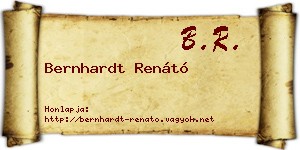 Bernhardt Renátó névjegykártya